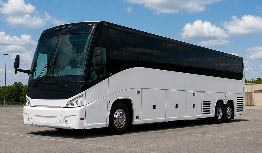 56-passenger charter bus available in Alpharetta, GA